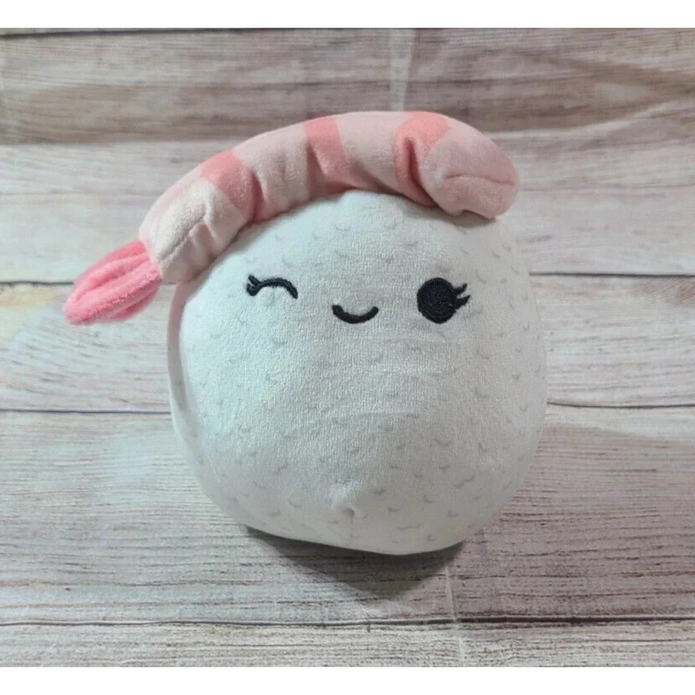 Squishmallow Plush Keina the Sushi Stuffed Animal Toy White Pink Kellytoy 5"